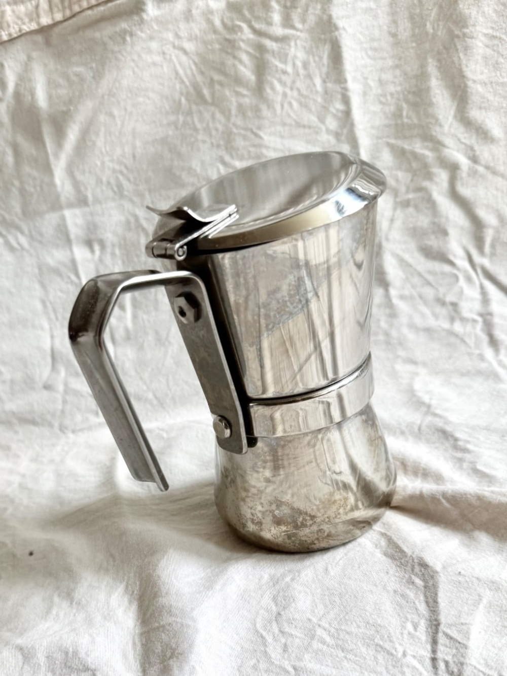 Giannini/Giannina 3 Cup Italian Moka Pot Espresso Maker, Stainless Steel - Picture 3 of 5